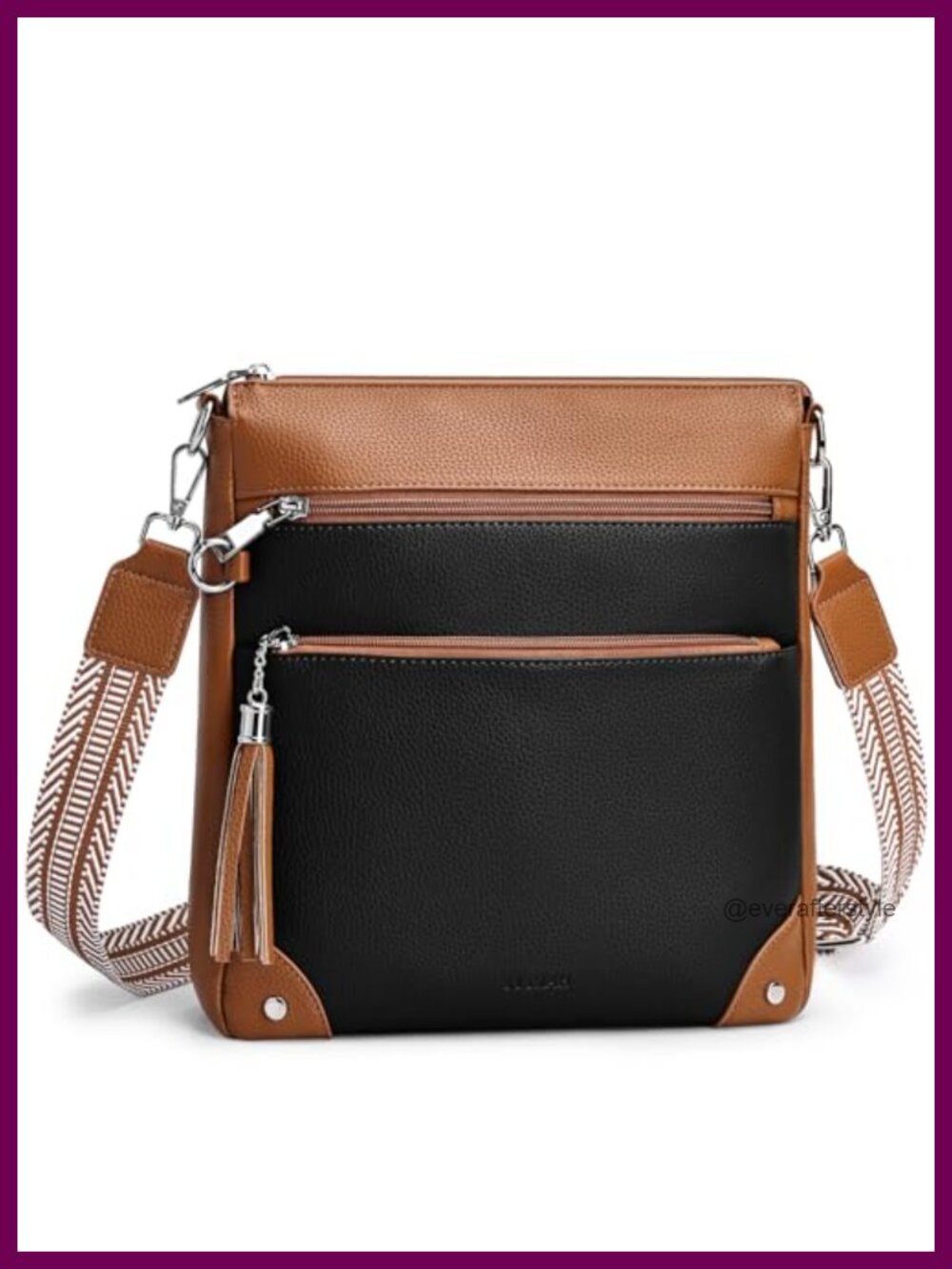 Anti Theft Crossbody Purse Vegan Leather RFID